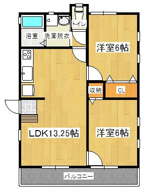 シャンポーレ美和台の間取り
