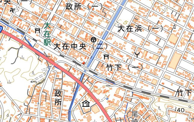 大分県大分市　一棟アパート　の地図