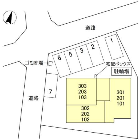 ピオーネ荘の区画図