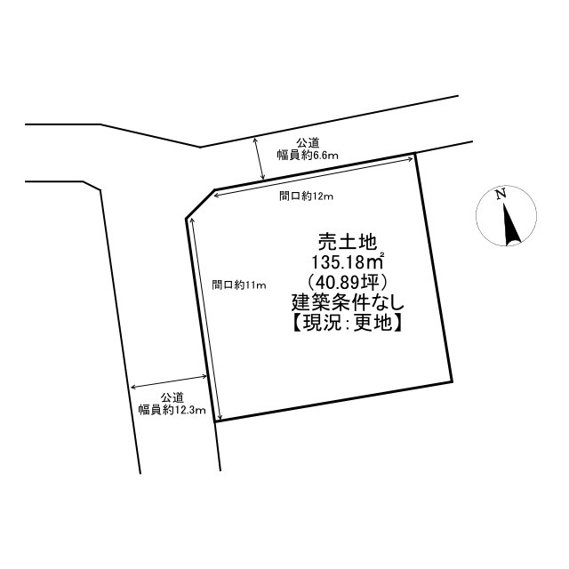 姫路市大津区天神町売り土地の土地図