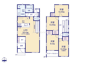 【間取り】 | 名古屋市中川区水里5丁目289【仲介手数料無料】新築一戸建て　1号棟