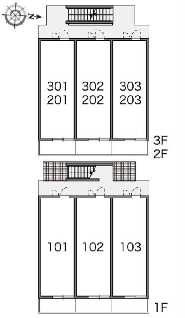 レオパレスクレールコートの区画図