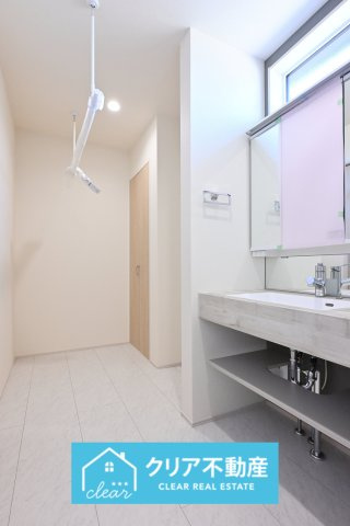 【収納】 | 太田市鳥山中町　ブルーミングガーデン | 室内星ができる物干し付き！