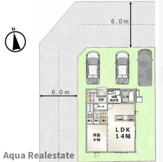 リラクス円座Ⅴの前面道路含む現地写真