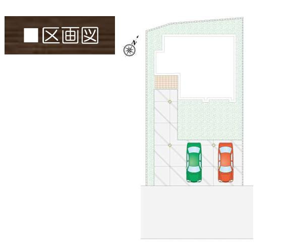 坂東市岩井【全６区画】２号棟の区画図