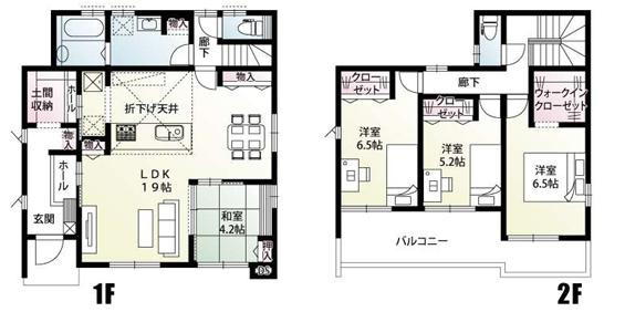 坂東市岩井【全６区画】3号棟の間取り