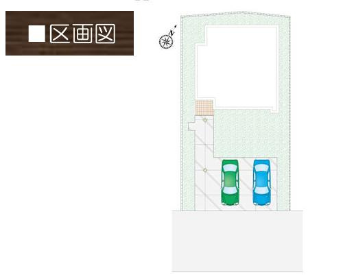 坂東市岩井【全６区画】3号棟の区画図