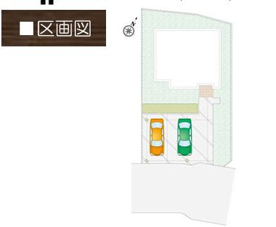 坂東市岩井【全６区画】4号棟の区画図