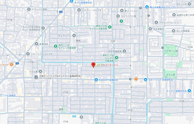 高槻市寿町１丁目のアパートの地図