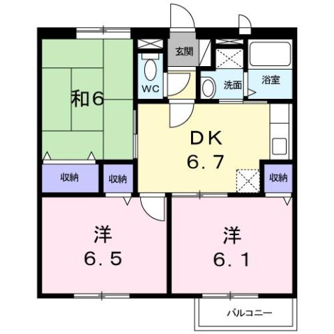 エルディムボナールＢの間取り