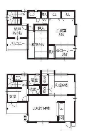 和歌山市新在家・中古戸建・116597の間取り