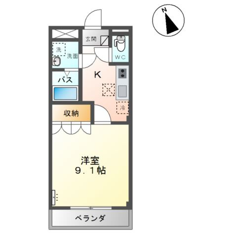 サンフィット　フジマンＢ棟の間取り