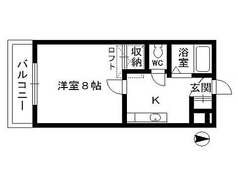 アラモード八乙女Ⅱの間取り