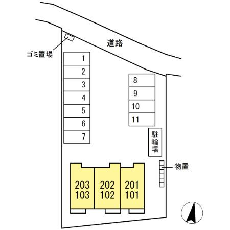 蔵谷ハイツの区画図