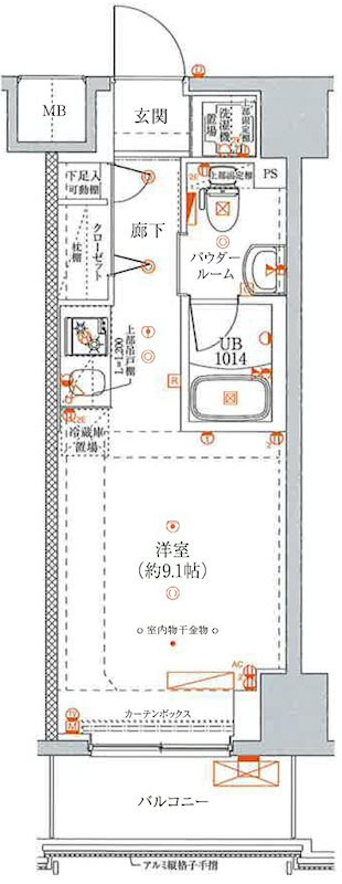 スパシエ東神奈川の間取り