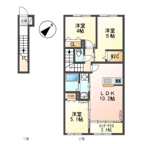 【間取り】 | 新築アパート500345