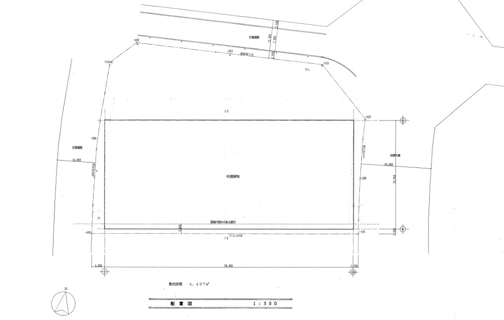 加須市大桑２丁目の倉庫の区画図
