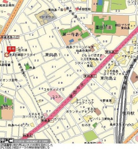 コスモ隅田アクティの地図
