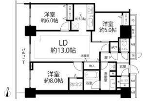 パークハウス清澄白河タワーの間取り