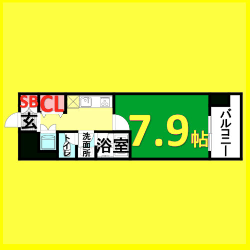 CASA+α名駅南　名古屋市賃貸　仲介手数料無料の間取り