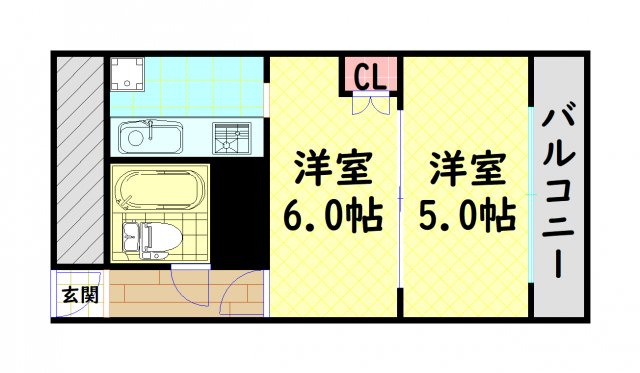 【間取り】 | パレロワイヤル順慶町