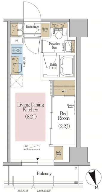 アーバネックス東京八丁堀の間取り