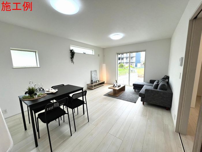平塚市西真土3丁目新築戸建て　第1期1号棟の居間・リビング|リビング施工例