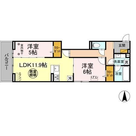 Noble Ferro C棟の区画図