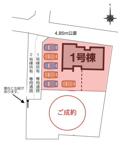 第１吉岡町漆原１号棟の区画図|区画図