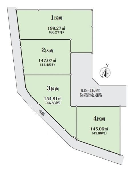 生駒郡斑鳩町龍田４丁目の売地の土地図