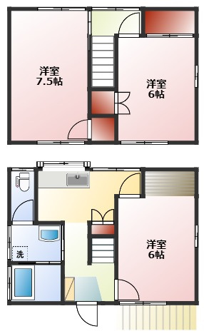 南館3-14-26貸家の間取り