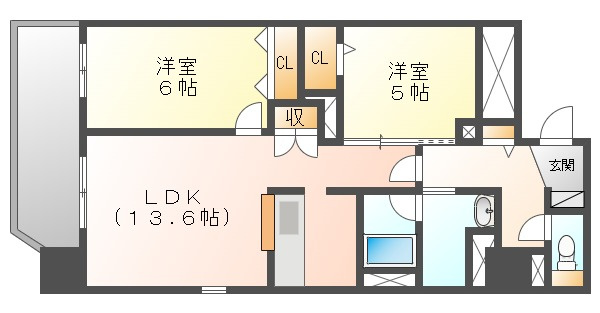 ＴＷＩＮ　ＴＯＷＥＲＳ　Ｓｅｌｉｎａの間取り