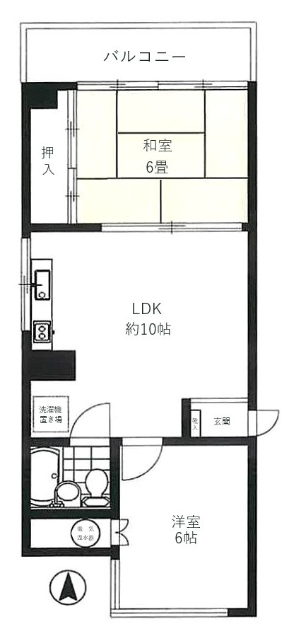 広和レジデンスの間取り|2LDK