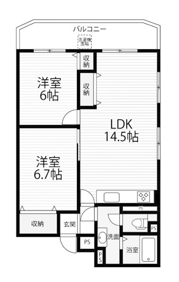 【間取り】 | 山科団地Ｂ棟