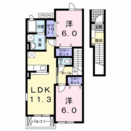 【間取り】 | コーポ鷲峰Ⅱ