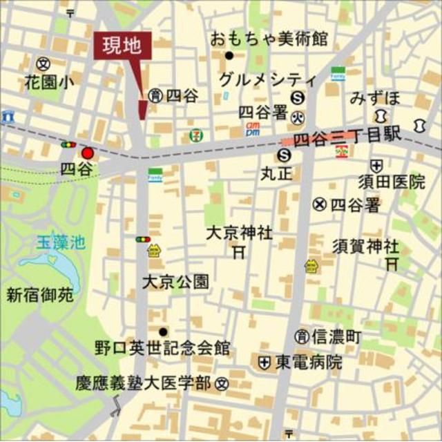 パークアクシス四谷ステージの地図