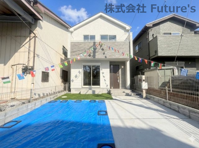 吉川市道庭1丁目　新築戸建　全1棟の外観|「吉川」駅バス8分・「新三郷」駅バス9分『彦糸一丁目北』停歩2分