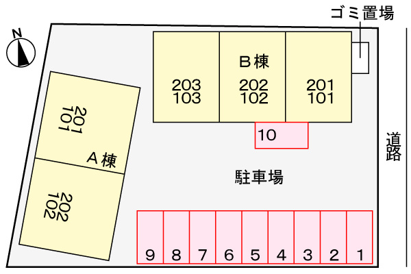 ｒｏｏｍ．三々五々　Ａの駐車場|駐車場