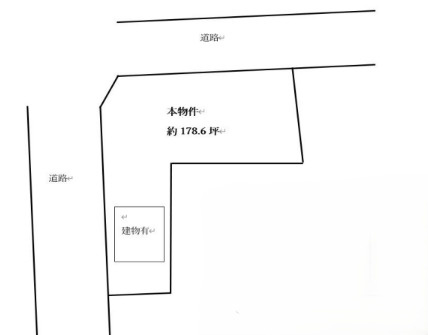 野洲市西河原の事業用地の区画図