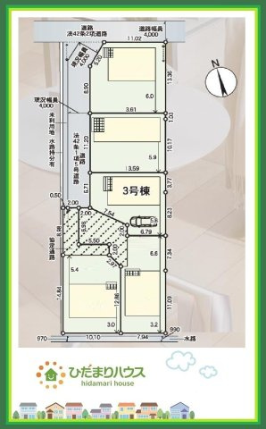 郡山市昭和第9　新築戸建　3号棟の区画図|郡山駅近くの物件です♪