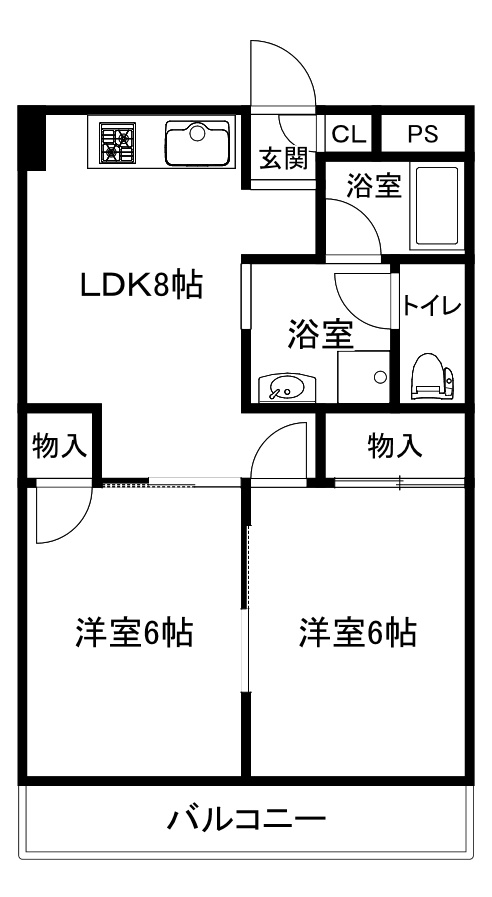 大阪市中央区内淡路町１丁目の賃貸マンションの間取り