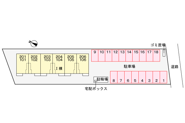 グラシアスの駐車場|駐車場