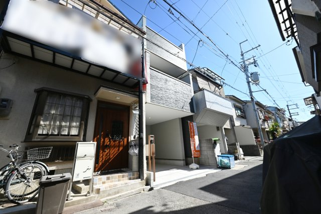 尼崎市大庄北5丁目新築一戸建ての外観|完成済みですのでいつでも見学して頂けます。見学をご希望の方はお気軽にお問い合わせ下さい。