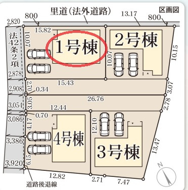 【区画図】 | リーブルガーデン栗東市上鈎４期 | 区画図