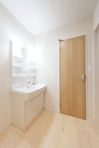 スペースが確保できる洗面所です