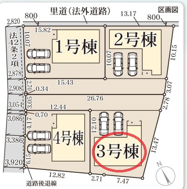 【区画図】 | リーブルガーデン栗東市上鈎４期 | 区画図