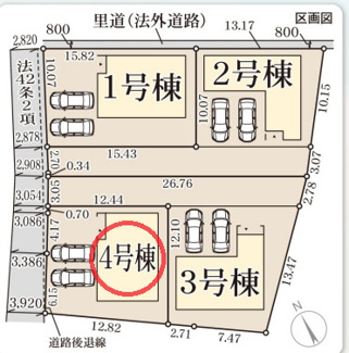 【区画図】 | リーブルガーデン栗東市上鈎４期 | 区画図