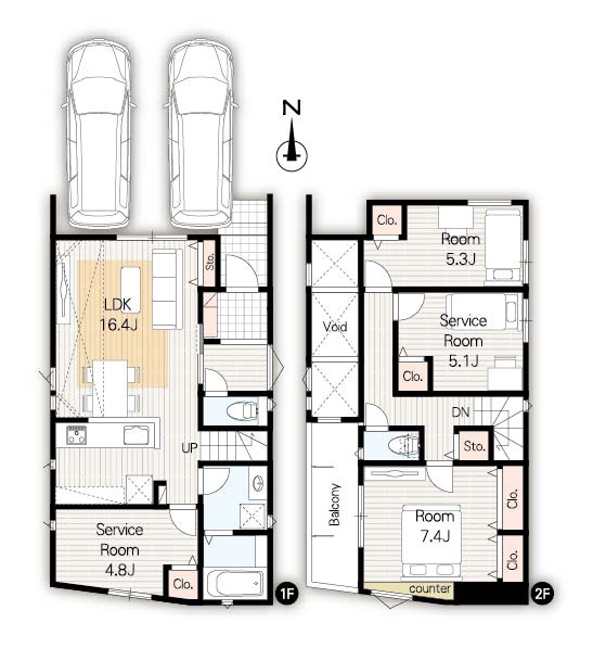 MELDIA西区城西町076②｜名古屋市の戸建ならホームアップの間取り