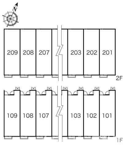 レオパレス西汐入リバーサイドの区画図