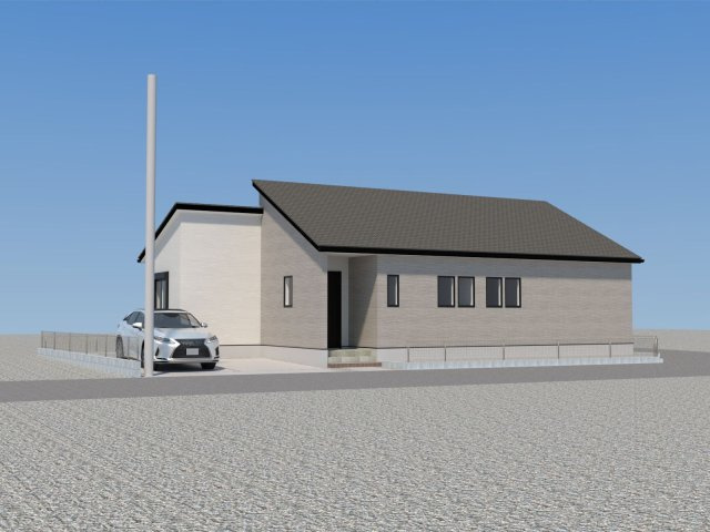 久留米市宮ノ陣町大杜　新築戸建【1号棟】の外観パース